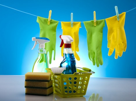 Risk assessment and cleaning setup in a property